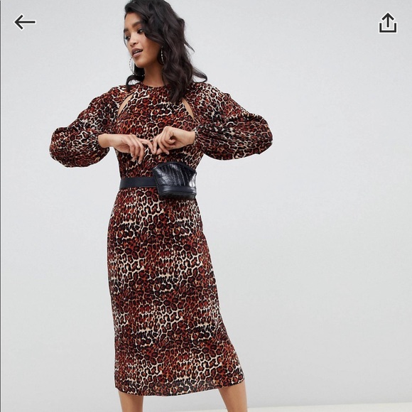 asos plisse midi dress